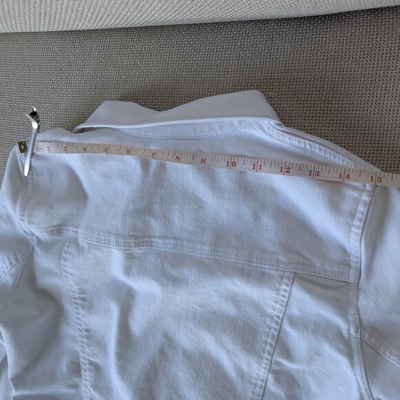 White Cropped Lightweight Cotton Jacket, S - Picture 9 of 14